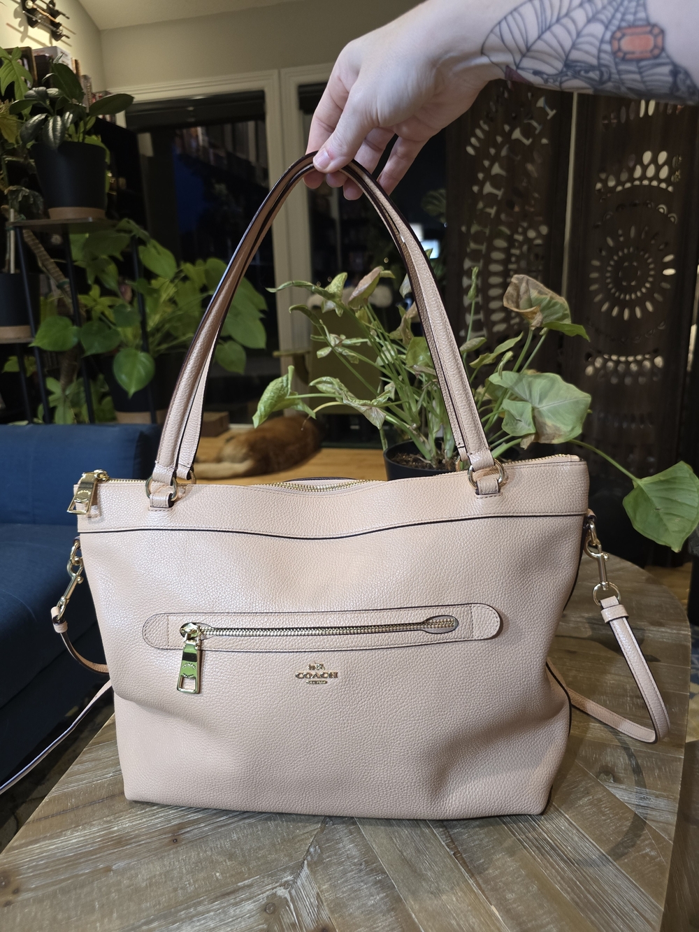 COACH Tyler Tote Bag in Pebbled Leather - Like New with COA!